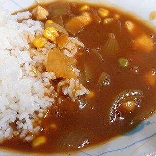 鶏ささみのコーンカレー＊